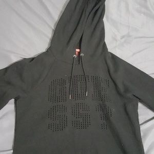 Guess black hoodie & pink guess shirt